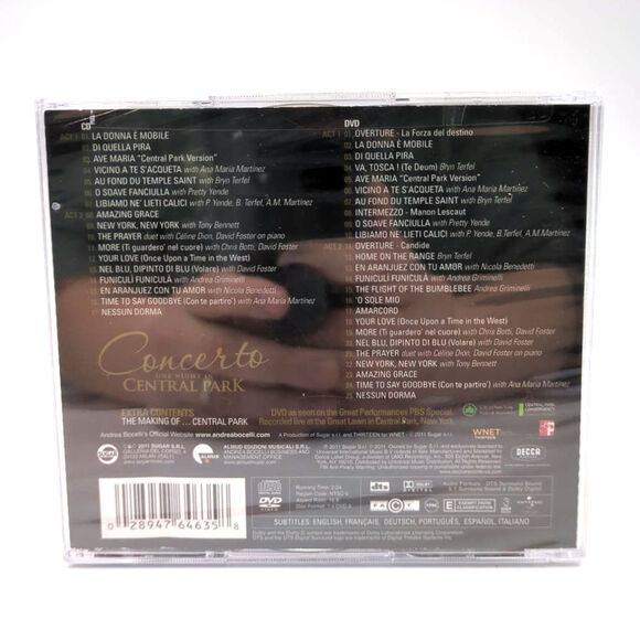 Concerto One Night in Central Park Andrea Bocelli CD 2011 Target Exclusive New - Picture 2 of 3